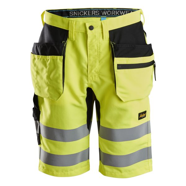 Arbeidsshorts Snickers 6131 LiteWork varsel, gul C44